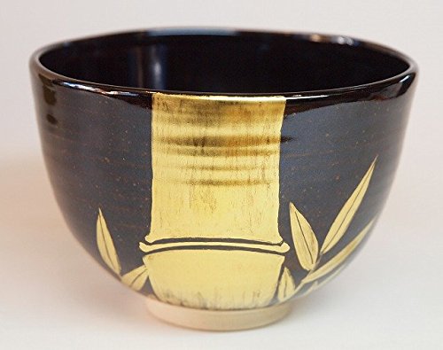 抹茶茶碗  膳所焼  岩崎新定 茶道具 抹茶茶碗 膳所焼き 菊 岩崎新定作 陽炎園 膳所焼 茶道